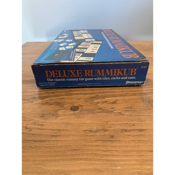 DELUXE Pressman Rummikub Vintage Classic Tile Game 1990 Vinyl Travel Case - Picture 6 of 11